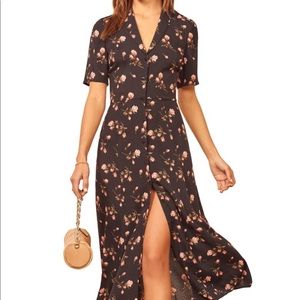 Reformation Rocki floral print shirt dress size 0